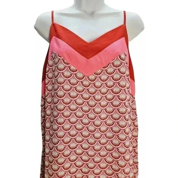 Ellos Red Pink Print Boho Maxi Dress - Picture 3 of 13